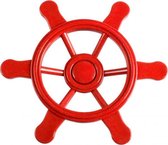 piratenstuurwiel voor speelhuisje 21,5 cm rood