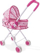 poppenkinderwagen meisjes 27 x 10,5 x 51 cm roze/wit