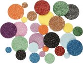 foamstickers cirkels glitter 150 stuks