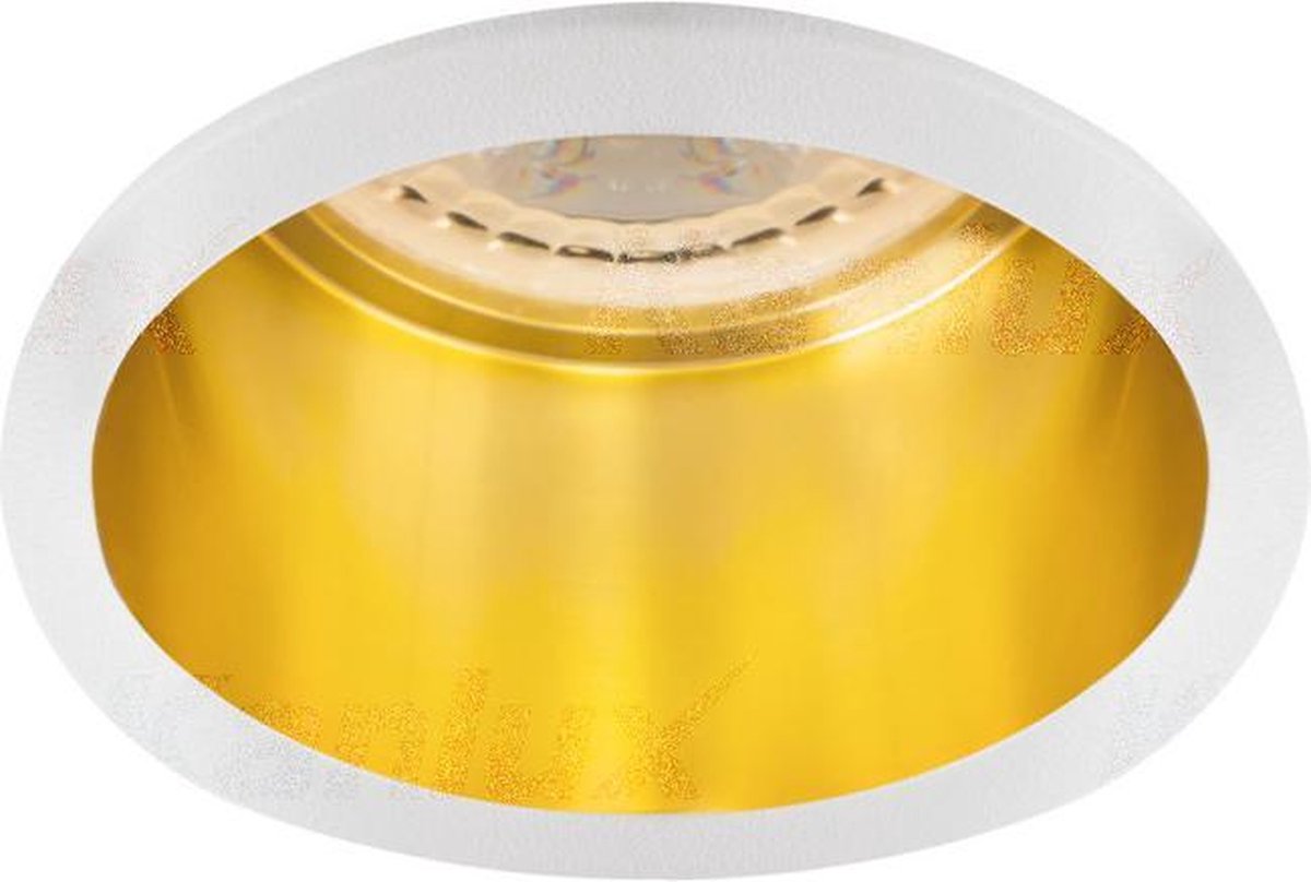 Kanlux S.A. - LED GU10 inbouwspot wit-goud rond - Enkelvoudig voor 1 LED GU10 spot