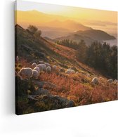 Artaza Peinture sur toile Moutons dans les Montagnes – 50 x 40 – Photo sur toile – Impression sur toile