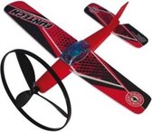 vliegtuig Fun Tech 26 cm rood/zwart