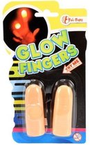 Glow vingers 6 cm 2 stuks