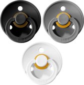 Bibs Speen Set 6 18 Maanden | Fopspeen Set 3 Stuks | Black, Smoke, White by Le Beau