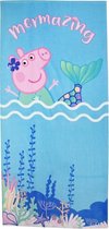 strandlaken Peppa Pig 70 x 140 cm katoen lichtblauw