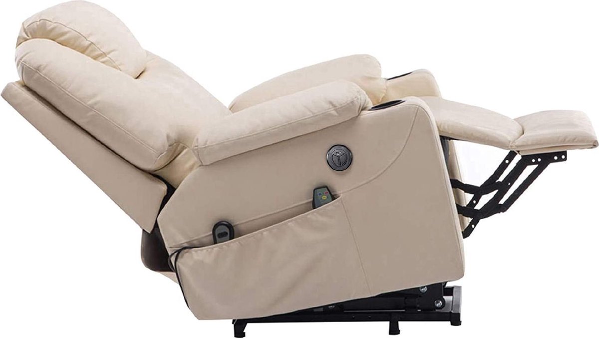 Afbeelding 3 van Monkey's Elektrische Massagestoel Creme met Sta Op Functie