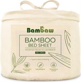 Bamboe Hoeslaken | 2-Persoons Eco Hoeslaken 160cm bij 200cm | Ivoor | Luxe Bamboe Beddengoed | Hypoallergeen Hoeslaken | Puur Bamboe Viscose Rayon Hoeslaken | Ultra-ademende Stof |