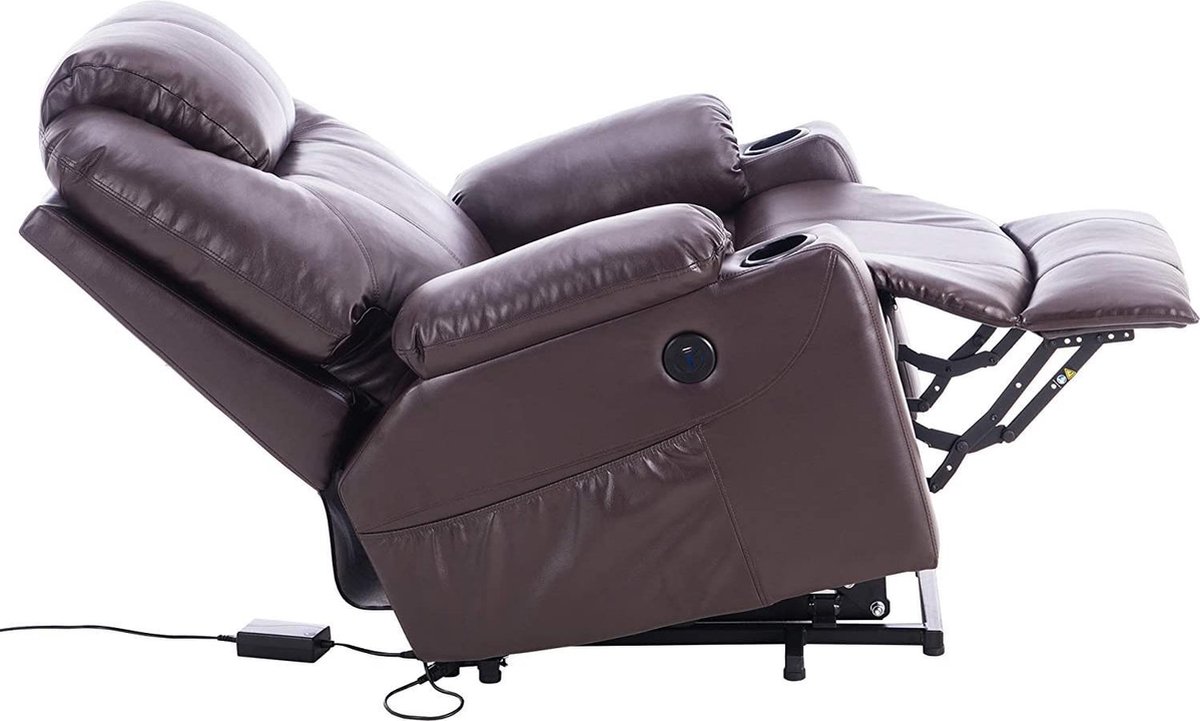 Afbeelding 2 van Monkey's Elektrische Massagestoel Bruin met Warmtefunctie