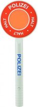 politiestopbord De met knipperlicht 29 cm wit