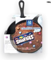 Gietijzeren pan inclusief brownie mix met Smarties - giftset