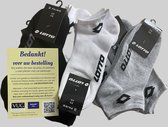 FAMILY PACK 36 PAAR 2 KLEUREN LOTTO Sneakersokken 43-46 Grijs en Wit MEGA BULK AKTIE!