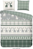 dekbedovertrekset 200x220cm flanel nr.30143 groen