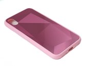 Apple iPhone X | Spiegel Facet hoesje | Beschermhoesje - Backcover | Spiegelhoesje - Mirrorcase | Diamant - Diamond | ROZE - PINK