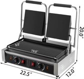 Polaza®️ Dubbele Elektrische Bakplaat - Mini Bakplaat - Gourmet - Gourmetstel - Grill - 3600W - Roestvrij staal