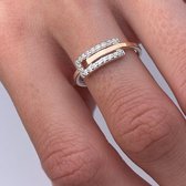 Marutti  zilveren ring met goud