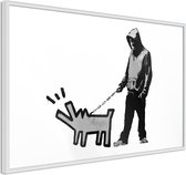 Ingelijste Poster - Banksy: Kies je wapen, Witte lijst