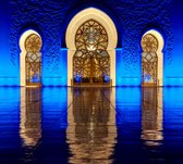 Kleurrijke hoofdpoort van de Grote Moskee in Abu Dhabi - Fotobehang (in banen) - 250 x 260 cm