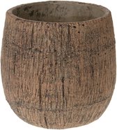 - planter cement ø17.5x16cm - brown - 175x16x