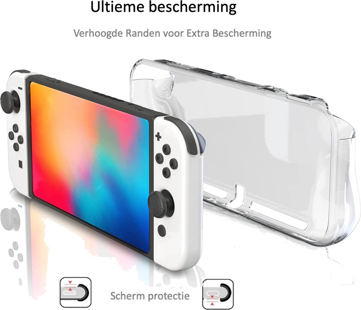 Hoesje Transparant geschikt voor Nintendo Switch OLED - Shock Proof Case