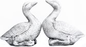 Ensemble de 2 canards statue de jardin - Décoration de haute qualité pour intérieur ou extérieur.