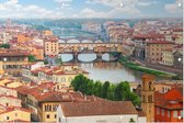 Ponte Vecchio, brug over de Arno in Florence - Foto op Tuinposter - 225 x 150 cm