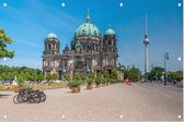 De Berlijn kathedraal en TV-toren van het Alexanderplein - Foto op Tuinposter - 90 x 60 cm