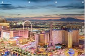 Luchtfoto van de Las Vegas Strip met zicht op The Mirage - Foto op Tuinposter - 60 x 40 cm