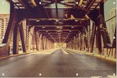 Typische brug over de Chicago River in Amerika - Foto op Tuinposter - 150 x 100 cm