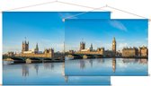 Big Ben en het Westminster parlement in zomers Londen - Foto op Textielposter - 90 x 60 cm