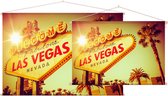 Welcome to Fabulous Las Vegas bord onder felle zon - Foto op Textielposter - 120 x 80 cm