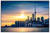 De schitterende skyline van Toronto bij zonsondergang - Foto op Akoestisch paneel - 90 x 60 cm