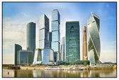 Skyline van het Moskou International Business Centre - Foto op Akoestisch paneel - 150 x 100 cm
