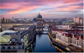 Panoramisch uitzicht op de oude binnenstad van Berlijn - Foto op Forex - 120 x 80 cm