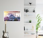 Stadsgezicht van Istanbul met de Süleymaniye Moskee - Foto op Forex - 45 x 30 cm