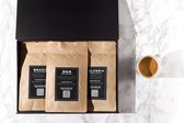 K&P Coffee Luxe Koffie cadeaupakket - 3 x 225 gram - Proefpakket - koffie cadeau