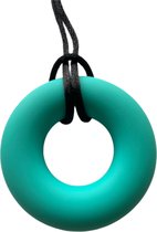 Bijtketting- Kauwketting- Basic Ring- Turquoise