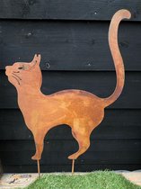 Gazonsteker tuinsteker poes met hoge rug