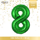 Cijfer Ballon 8 Jaar * Hoera 8 Jaar Snoes * 80 cm Verjaardag Nummer Ballon Groen * Snoes * Verjaardag Versiering * Kinderfeestje * Groen * Green * Hoera 8 Jaar* Verjaardag 8 jaar