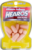 Hearos -  Ear Plugs - Ultimate Softness - High - NRR 32 - 6 Pair