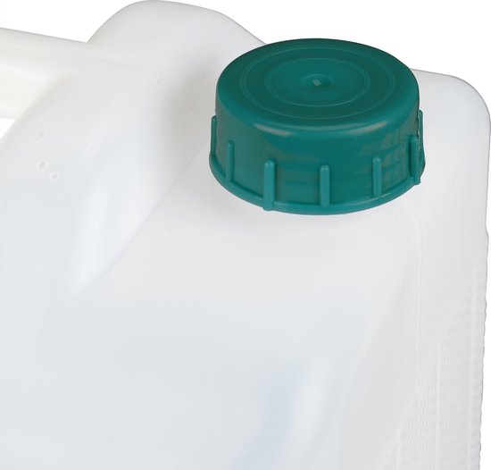 Relaxdays jerrycan met kraan - 10 liter - voor drinkwater - kunststof - BPA-vrij - handvat - camping - wit-groen van Relaxdays — afbeelding 2