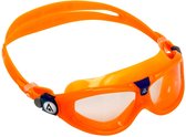 Aquasphere Seal Kid 2 - Zwembril - Kinderen - Clear Lens - Oranje/Blauw