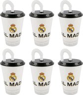 6x Real Madrid drinkbeker van kunststof