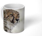 Mok - Jonge cheeta in de sneeuw - 350 ML - Beker