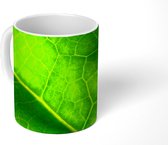 Mok - Groene kleuren van een botanisch blad - 350 ML - Beker