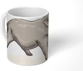 Mok - een grijs biggetje - 350 ML - Beker