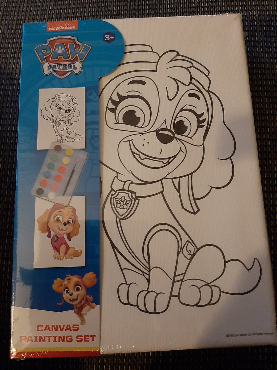 Paw patrol Canvas painting set / 18x25 cm