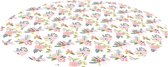 Kushies -Housse de chaise haute - Cleanmat - Tamper mat -137cm - Garden Flowers
