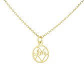 Jewelryz | Ketting Love Hart | 24K goldplated 925 zilver | Halsketting Dames Sterling Zilver | 50 cm