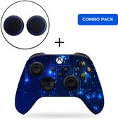 Xbox Series Controller Skins Stickers + Thumb Grips Voordeelpakket - CPU / Blauw Combo Pack