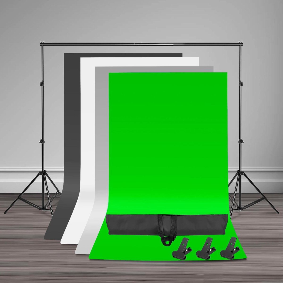 Set de studio photo ComfyCribs, Écran vert, 4 couleurs de fond, Écran